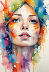 portrait of a person with a painted face