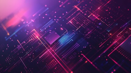 Fototapeta premium Abstract digital background with glowing lines and digital data. Concept of technology, future, network, innovation, and digital world.