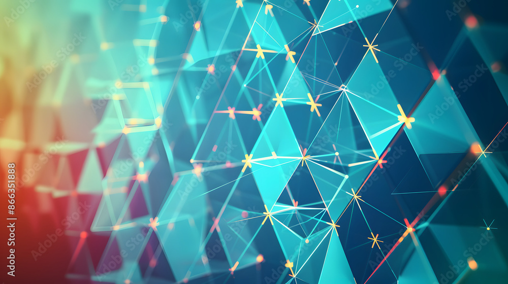 Aufkleber abstract background with a geometric pattern of triangle shapes. graphic design element