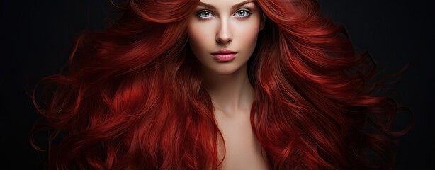 Fototapeta premium Brunette with healthy long hair