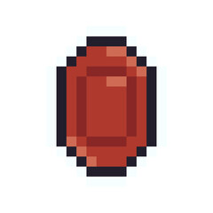 Pixel game button 8 bit pixel or Game design icons on white transparent background, Vector illustrator 