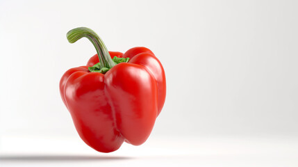 Closeup of an entire bell pepper,  on transparent background