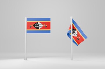 Swaziland Flag 3d Illustration Stock Image	