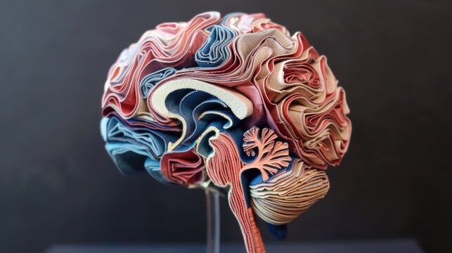 Human brain, paper craft