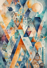 Abstract, colorful patterns