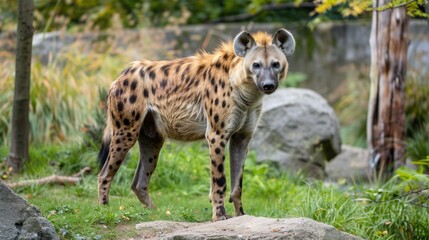 Obraz premium Hyena in nature, national geography, Wide life animals