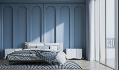 3d render modern contemporary style bedroom