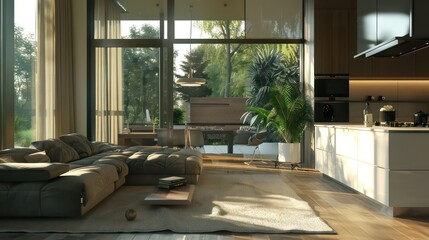 Fototapeta premium modern kitchen interior, professional interior photos