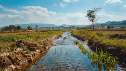 Water conservation project in a dry region, sustainable development, resource management