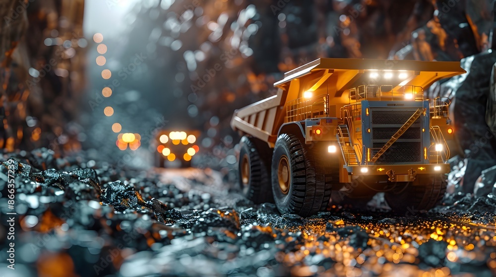 Aufkleber autonomous robotic mining machines extracting minerals in sustainable and efficient manner