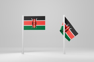 Kenya Flag 3d Illustration Stock Image	