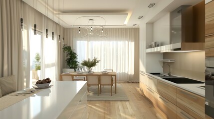 clean interior design of modern kitchen, home. different angles, professional photography