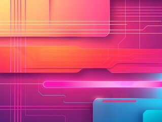 Fototapeta premium Abstract digital illustration with a futuristic and cyberpunkinspired theme