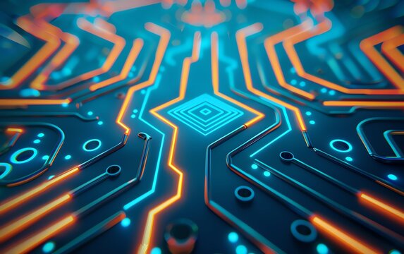 Abstract frottage with rubbings of circuit boards, computer components, and technology, futuristic and digital, 4k