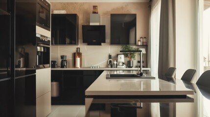 clean interior design of modern kitchen, home. different angles, professional photography