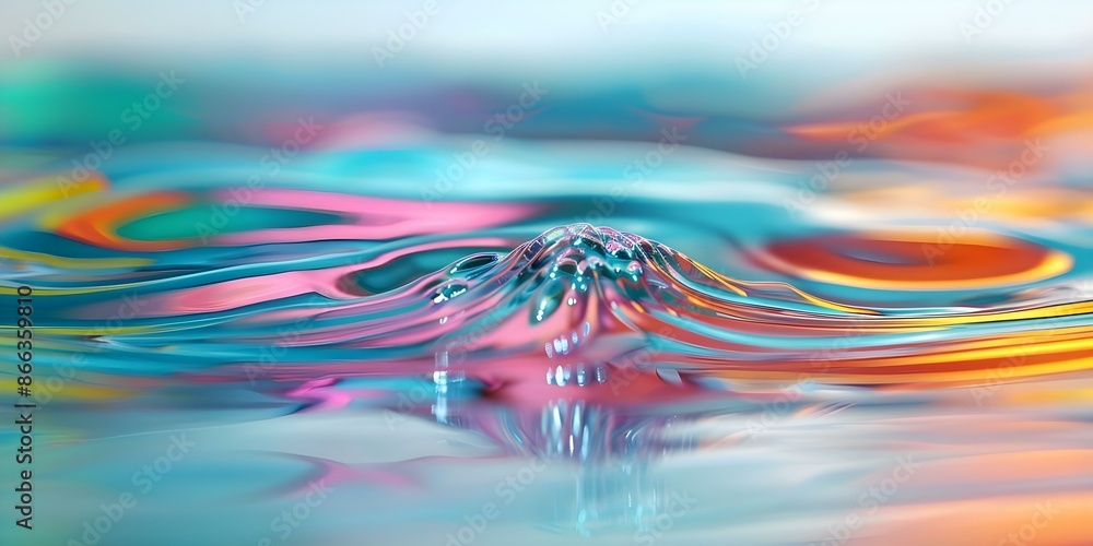Poster vibrant imaginative background conveys artistic creativity with dynamic patterns and intense colors.