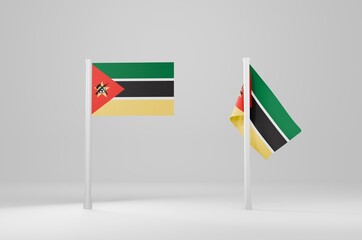 Mozambique Flag 3d Illustration Stock Image	