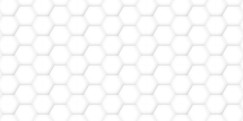 abstract seamless white hexonal swirly marble pattern background. hexagonal geometric hexagon print texture background banner panorama. shadow illustration. Hexagon shelf for mock up of copy space.