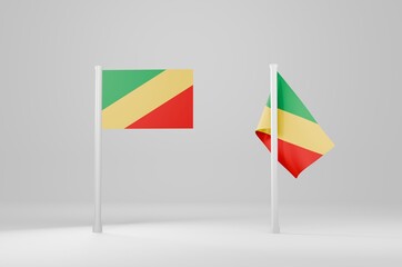 Republic of the Congo Flag 3d Illustration Stock Image	