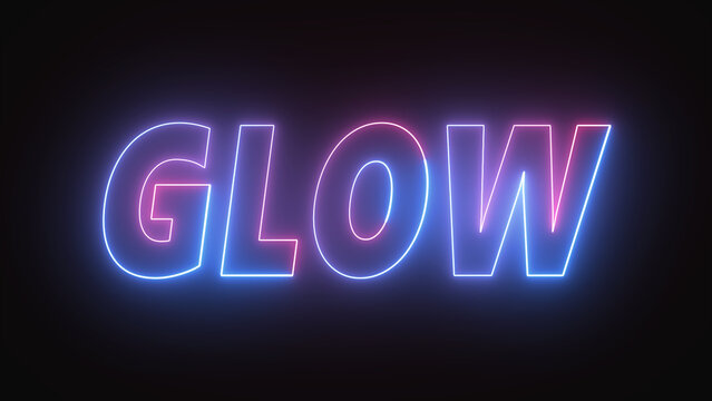 Glow Text Effect Mockup
