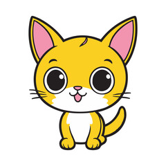 Cute Kitten in Sitting Pose