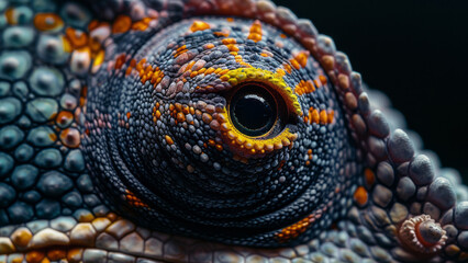 Fototapeta premium Chameleon Eye in Extreme Close-Up