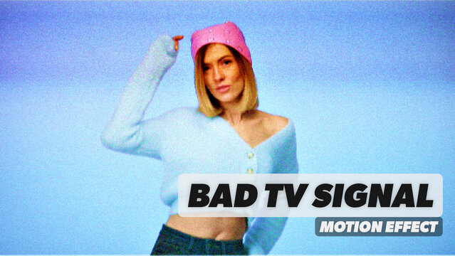 Bad TV Signal Procedural Motion Effect 