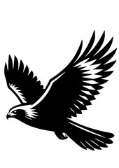 Obraz premium Hawk SVG, Eagle SVG, Bird SVG, Hunting SVG, Predator SVG, Hawk Silhouette, Hawk Vector, Clipart, Cut file for Cricut SVG, JPG, PNG