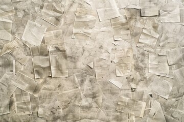 Wall Covered With Old Newspaper Pages