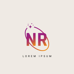Creative minimal NR RN letter business logo initial based Monogram icon vector