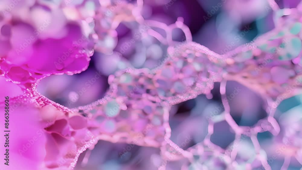 Poster dense fibrous strands connecting individual chondrocytes in a complex network.