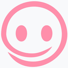 Vector icon. Pink heel of a pig, close-up.