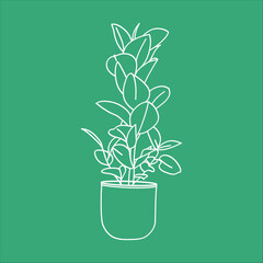 Rubber Plant Logo Vector Ilustration (B)