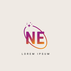 Creative minimal NE EN letter business logo initial based Monogram icon vector