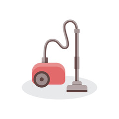Vacuum cleaner icon in flat style. Equipment for house cleaning vector illustration on isolated background. Clean machine sign business concept.