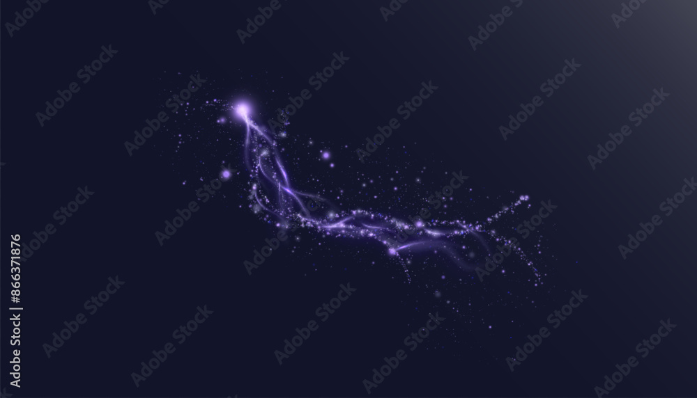 Poster magic glow png. the light effect sparkles along a curved path, sparkling with a brilliant, magical t