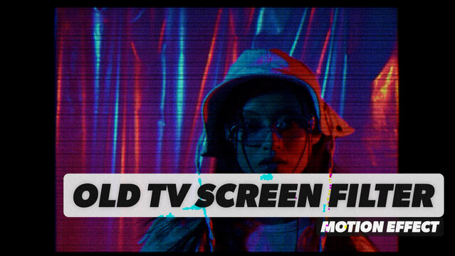 Old Tv Screen Filter Procedural Motion Effect 