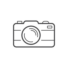 Camera icon in flat style. Photography vector illustration on isolated background. Photo sign business concept.