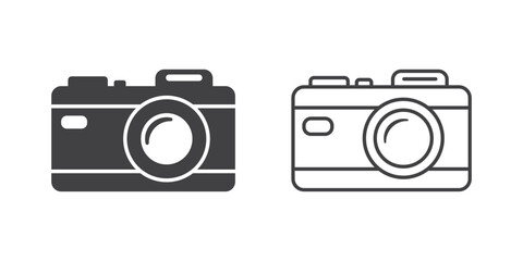 Camera icon in flat style. Photography vector illustration on isolated background. Photo sign business concept.