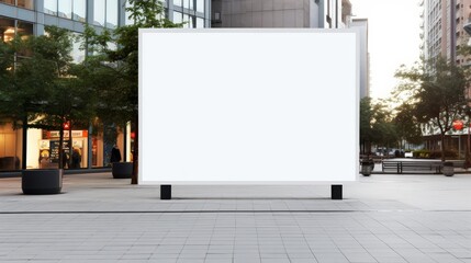 Blank Billboard in Urban Setting