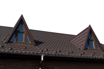 Part of house roof isolated