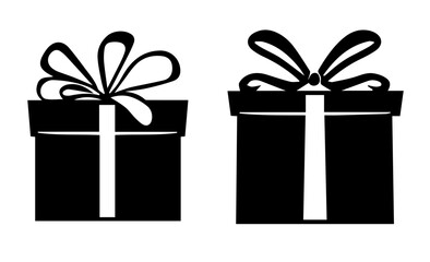 Gift Boxes Silhouettes Collection vector