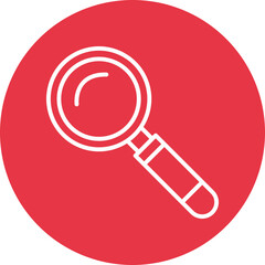 Searching line circle icon