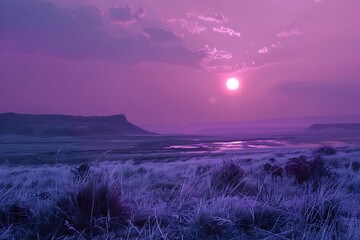 The majestic Kryptonian wildlife reserve under a purple sky