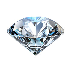 Shiny diamond gem isolated on transparent background