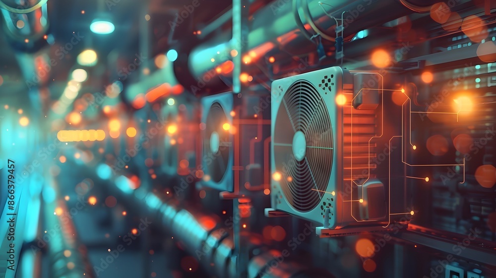 Poster smart building management system controlling hvac lighting and energy use for resource management co