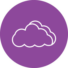 Cloud line circle icon
