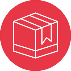 Box line circle icon