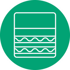 Cardboard line circle icon