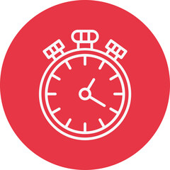 Stopwatch line circle icon